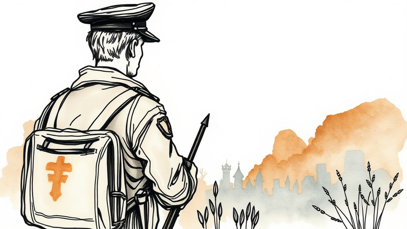 Police officer apprehending a suspect, with a Bible or Psalm reference subtly included.