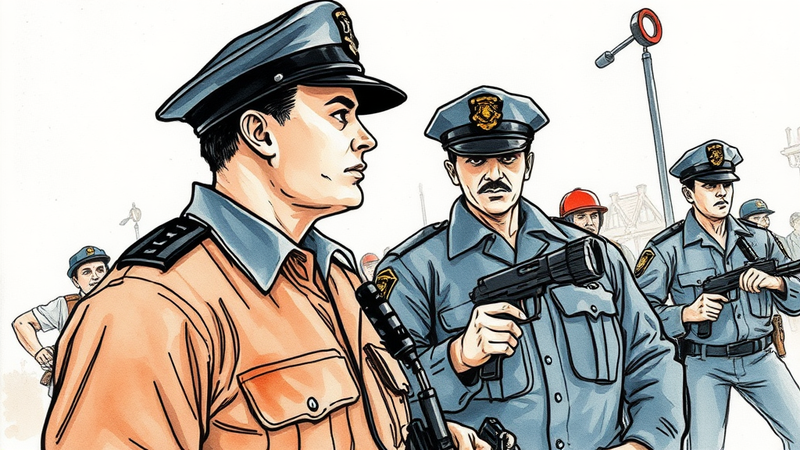 A humorous illustration depicting a police officer discreetly napping in their patrol car.