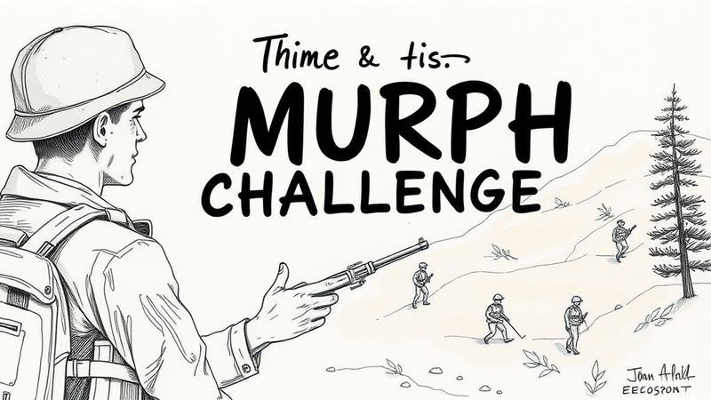 John Krasinski wearing a Murph Challenge t-shirt, promoting the Memorial Day workout to honor fallen service members.