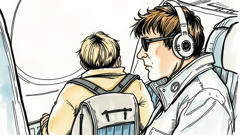 Airline passenger being arrested by police after attempting to storm the cockpit.