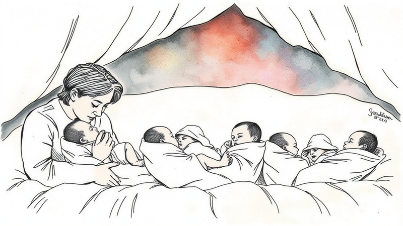 Group photo of Jefferson County Sheriff's deputies, their wives, and their newborn babies in matching deputy onesies.