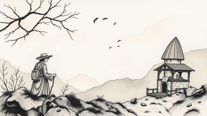 A person looking up at a bright light shining through clouds, symbolizing hope and the afterlife.