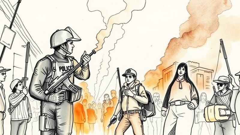 Chilean police officers injured by Molotov cocktails during protests over economic inequality and rising subway fares.