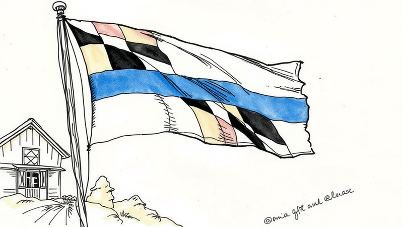 Thin blue line flag representing support for law enforcement, now banned in Montgomery County police stations.