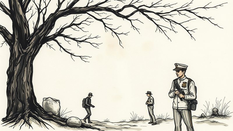 A police officer looking thoughtfully into the distance, contemplating the complexities of their profession.