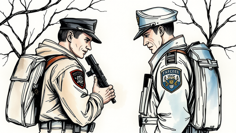 Candles burning at a memorial service for fallen law enforcement officers, symbolizing remembrance and eternal pursuit.