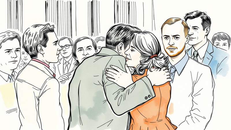 Judge Tammy Kemp hugging Amber Guyger in the courtroom after sentencing for the murder of Botham Jean.