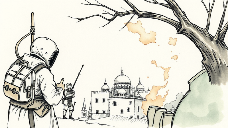 Image representing global terrorism and attacks on Christians, symbolizing the spread of radical ideologies.