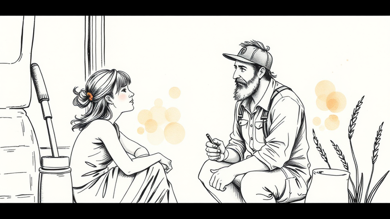 Construction worker tiling a floor, representing the unexpected opportunity to share faith and connect with someone different.