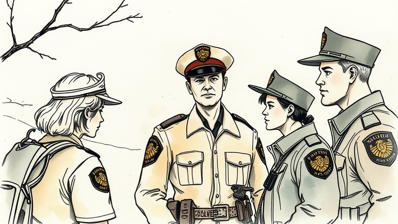 A police officer stands tall, symbolizing resilience and dedication in the face of adversity after surviving a deadly encounter.