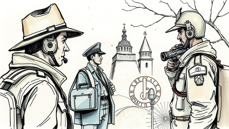 A police officer standing in the crosshairs of a scope, symbolizing the controversies they face.