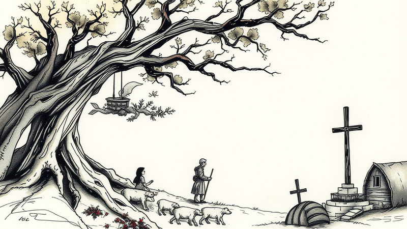 Lion with a crown, symbolizing Jesus as King, standing in a jungle representing the world.