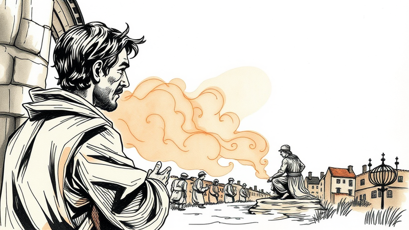 Scales of justice with a divine light shining upon them, symbolizing the ultimate triumph of justice and faith.