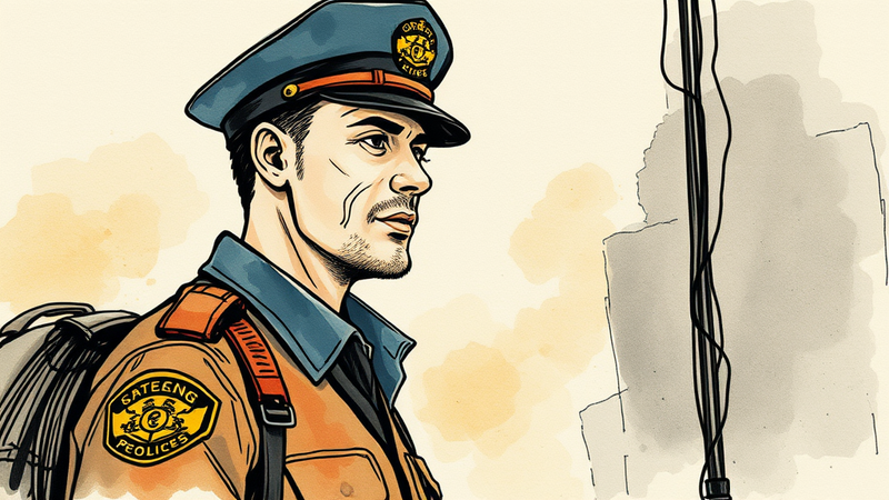 A flashlight beam cutting through the darkness, symbolizing hope and guidance in challenging situations.