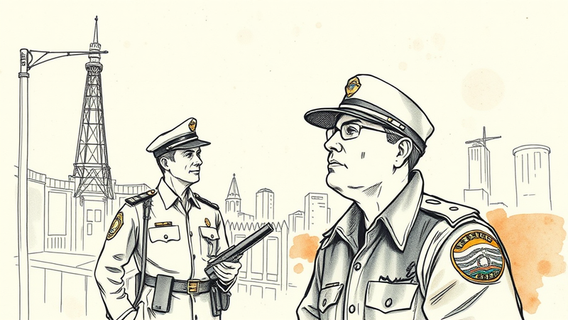 Television screen displaying various police procedural shows, reflecting the public's fascination with law enforcement.