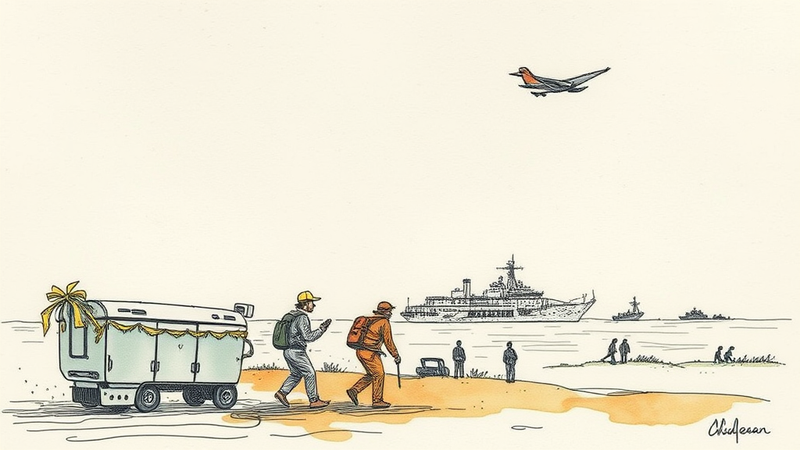 Image of Naval Air Station Pensacola with flags at half-mast, representing the act of terrorism.