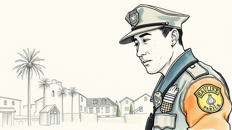 Eric Hyon, Beverly Hills Police Sergeant, in uniform, showcasing his journey from actor to law enforcement.