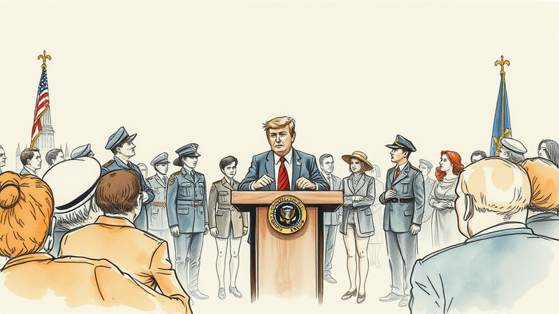 President Trump awarding the Medal of Valor to Dayton police officers in the White House East Room.