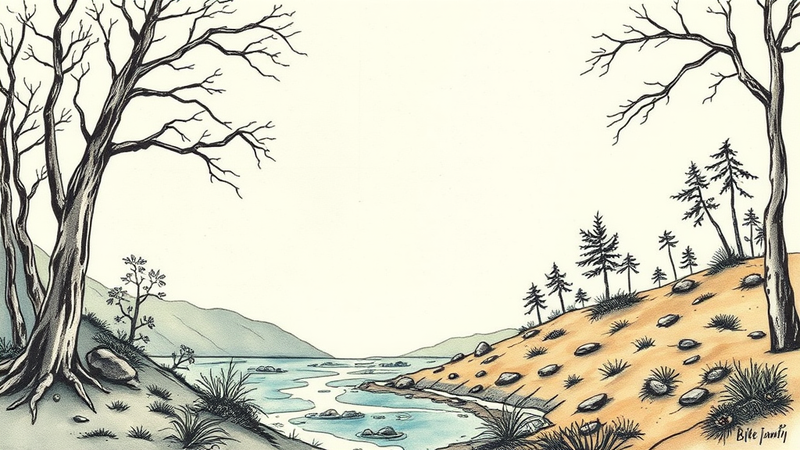 Illustration of the hydrological cycle, showing evaporation, condensation, precipitation, and runoff, juxtaposed with a Bible.