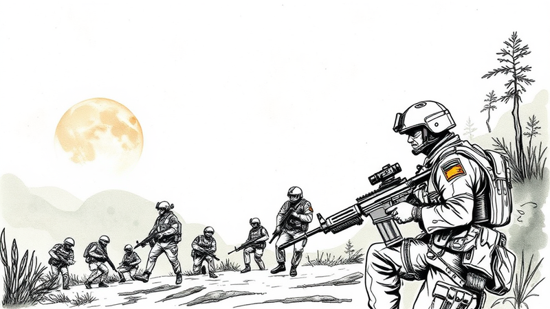 A tactical athlete competing in The Tactical Games, carrying equipment and wearing tactical gear.