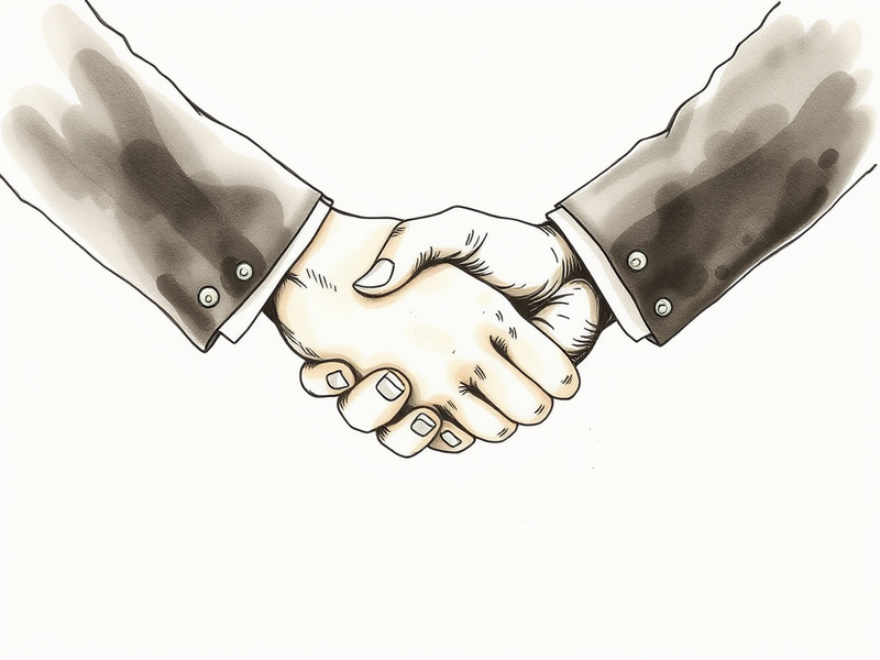 A handshake symbolizing trust and transparency