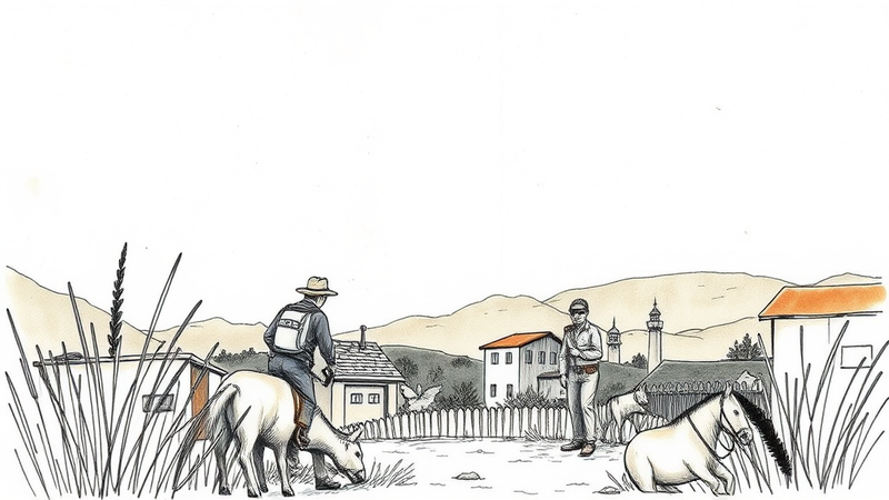 A police officer looking thoughtfully at a cross, contemplating faith and eternity.