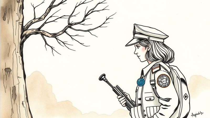 A woman praying for law enforcement officers, symbolizing support and faith in the face of negativity.