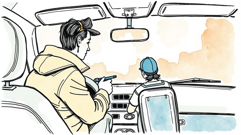 A car with a WWJD bumper sticker being pulled over by a police officer, symbolizing hypocrisy.