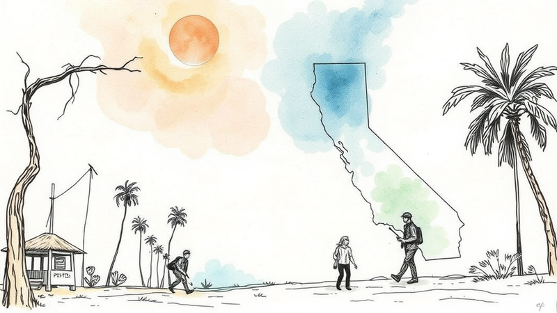 Retired California police officer moving to Texas, symbolizing the exodus from the Golden State.