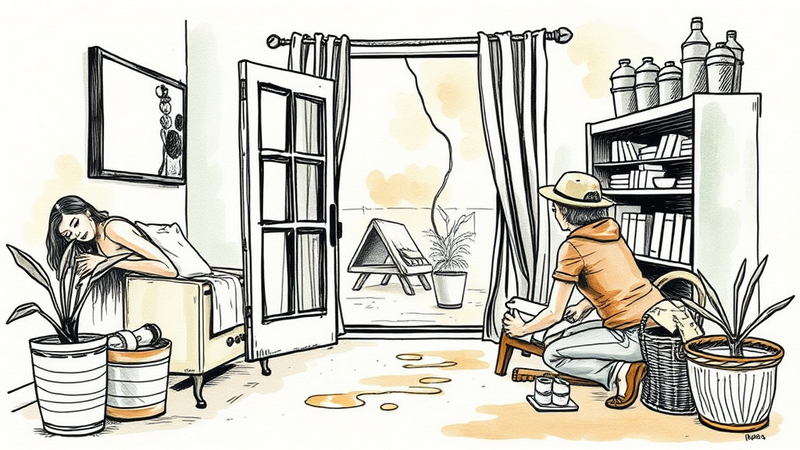 A woman defending herself by throwing hot grease on an armed intruder during a home invasion.